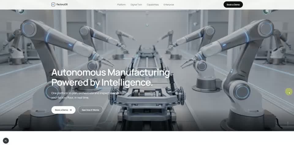 FactoryOS — Autonomous manufacturing, one control plane.