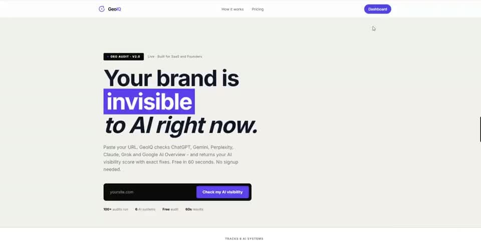 GeoIQ — Find out what AI says about you.