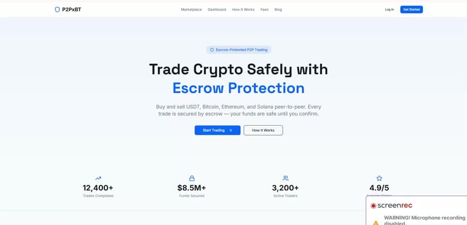 P2PxBT — Peer to peer, escrow protected.