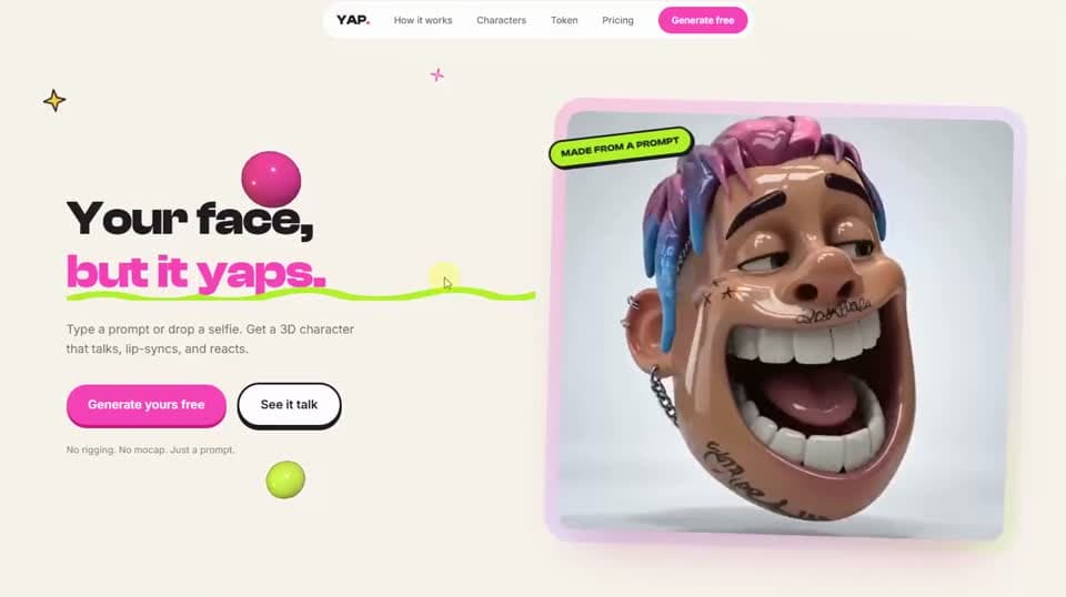 YAP — Your face, but it yaps.